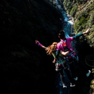 Nepal tandem bridge jump